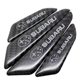 4pcs/set Subaru Carbon Fiber Car Door Anti-Scratch Sticker Door Side Protection Bumper Strips