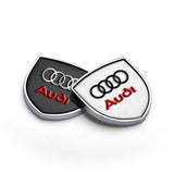 2pcs 39x39mm Audi Sline Shield Metal Car Window Sticker Emblem Badge Decal