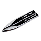 2pcs Honda Mugen Typer Accord Logo Metal Car Side Fender Sticker Emblem Badge Decal Decoration