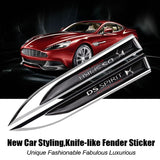 2pcs Citroen DS Spirit Logo Metal Car Sider Fender Sticker Emblem Badge