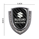 Suzuki Metal Carbon Fiber Shield Car Rear Sticker Auto Window Emblem Badge Decal