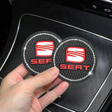 2PCS SEAT Diamond Car Water Coaster Cup Mat