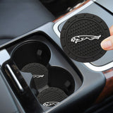 2pcs/set Jaguar Logo PVC Waterproof Car Water Coaster