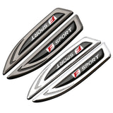 2pcs Lexus F Sport Metal Car Side Fender Emblem Sticker Decal