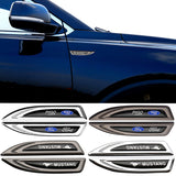 2pcs Ford Mustang Logo Metal Car Side Fender Emblem Sticker Decal