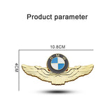 BMW Metal Wings Car Rear Sticker Auto Window Emblem Badge Decal