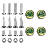 4pcs/set Lotus Logo Stainless Steel Car License Plate Bolts