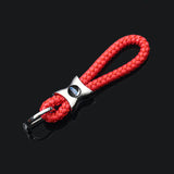 Ford Mustang Logo Braided Rope Car Keychain Keyring