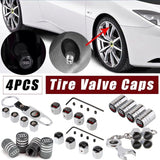 4pcs/set  Audi Car Tire Valve Caps Auto Tyre Wheel Air Covers Air Caps