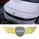 Volvo Logo Metal Wings Car Front Hood Bonnet Center Sticker Emblem