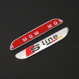 1PC Audi Allroad Sline Logo Metal Car Sticker Badge Decal