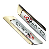 2pcs Hyundai Metal Car Side Fender Sticker Emblem Badge Decal