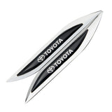 2pcs Toyota TRD Logo Metal Car Sider Fender Sticker Emblem Badge