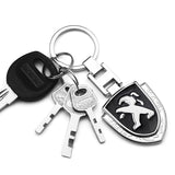 Peugeot Logo Shield-shaped Metal Car Keychain