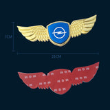 Opel Logo Metal Wings Car Front Hood Bonnet Center Sticker Emblem