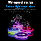 2pcs Audi A1 A2 A3 A4 Q1 Q2 Q3 Q4 S4 S5 S6 S7 Logo Car Water Coasters 7-color LED Light Cup Mat Holder