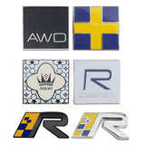 Volvo R Design Crown AWD Logo Metal Car Rear Sticker Decal Emblem Badge
