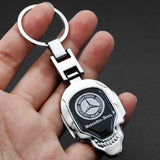 Mercedes Benz Apple Tree Skull Metal Car Keychain Key Holder