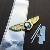 Maserati  Angle Wings Metal Car Front Center Sticker Grille Emblem