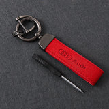 Audi RS Sline Suede Metal Car Keyring Pendant