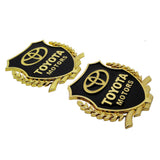 2PCS Toyota Metal Car Rear Sticker Shield Trunk Emblem Badge Decal