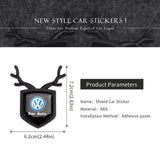 VW ABS Deer Car Rear Sticker Shield Trunk Emblem Badge Decal
