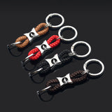 Ford Mustang Logo Braided Rope Car Keychain Keyring