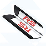 2pcs Ford RS ST Logo Metal Car Side Sticker Emblem Badge Decal Auto Body Decoration