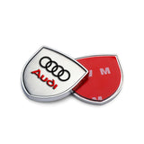 2pcs 39x39mm Audi Sline Shield Metal Car Window Sticker Emblem Badge Decal