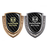 Dodge Metal Carbon Fiber Shield Car Rear Sticker Auto Window Emblem Badge Decal