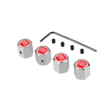 4pcs/set Fiat Anti-Theft Car Air Valve Stem Cap Auto Tyre Valve Covers