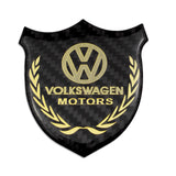 VW Metal Carbon Fiber Car Rear Sticker Shield Trunk Emblem Badge Decal