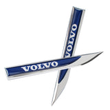 2pcs/set Volvo Metal Car Fender Side Sticker Emblem Badge Decal