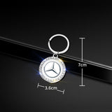 Mercedes Benz AMG Logo Diamond Keychain Metal Keyring