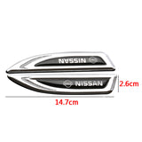 2pcs Nissan Nismo Metal Car Side Fender Emblem Sticker Decal