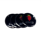 4pcs/set 56mm SAAB Car Wheel Center Hub Sticker Decal