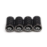 4pcs/set Jaguar Logo Carbon Fiber Car Air Valve Stem Cap Auto Tyre Valve Covers