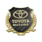 Toyota Metal Carbon Fiber Car Rear Sticker Shield Trunk Emblem Badge Decal