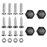 4pcs/set Volvo Logo Stainless Steel Car License Plate Bolts