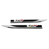 2pcs/set Cadillac V Metal Car Fender Side Sticker Emblem Badge Decal