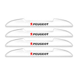 4pcs Peugeot Car Door Bumper Strip Anti-collision Protection Sticker