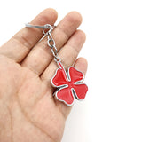 Alfa Romeo Four Leaf Clover Logo Metal Car Key Rings Keychain Pendant