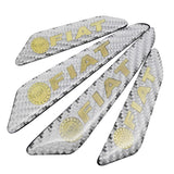 4pcs/set Fiat Carbon Fiber Car Door Anti-Scratch Sticker Door Side Protection Bumper Strips