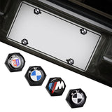 4pcs/set BMW M Power Alpina Logo Stainless Steel Car License Plate Bolts