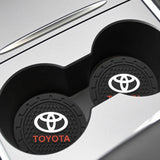 2pcs/set Toyota Logo PVC Waterproof Car Water Coaster