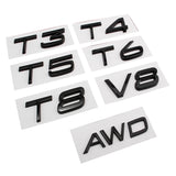 Volvo T3 T4 T5 T6 T8 V8 AWD ABS Car Rear Sticker Emblem Badge Decal