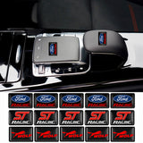 10pcs Ford ST Racing Wolf Epoxy Car Armrest Button Sticker