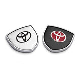 2pcs 39x39mm Toyota TRD Shield Metal Car Window Sticker Emblem Badge Decal