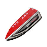 2pcs Audi Sline Quattro Logo Metal Car Fender Side Sticker Decal Emblem Badge