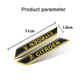 2pcs Citroen Logo Car Fender Side Sticker Decal Emblem Badge